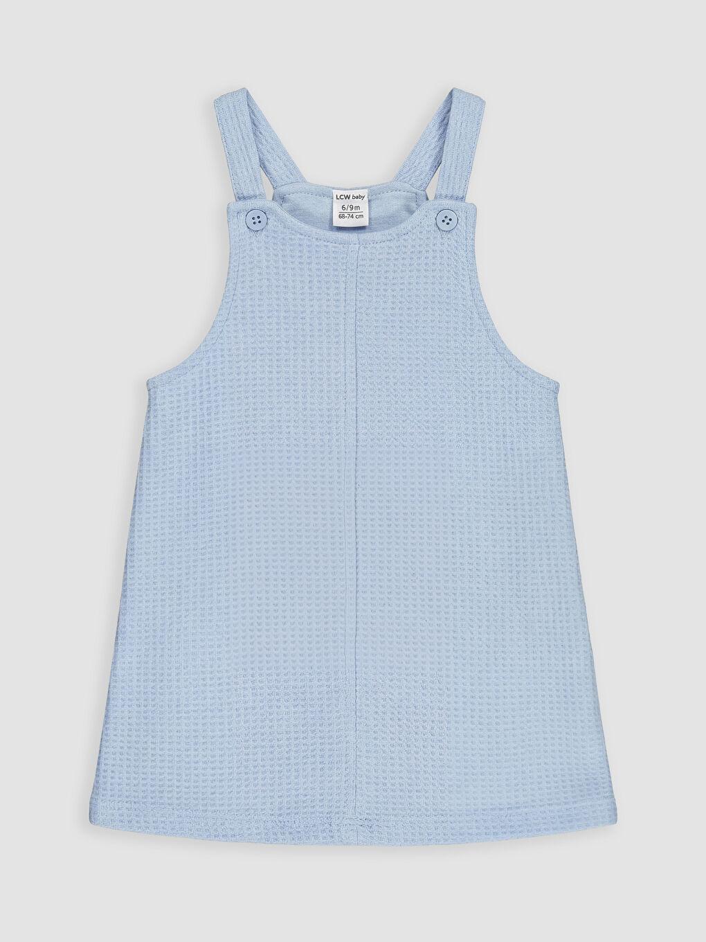 Mavi Kız Bebek Salopet Elbise ve Tişört-1