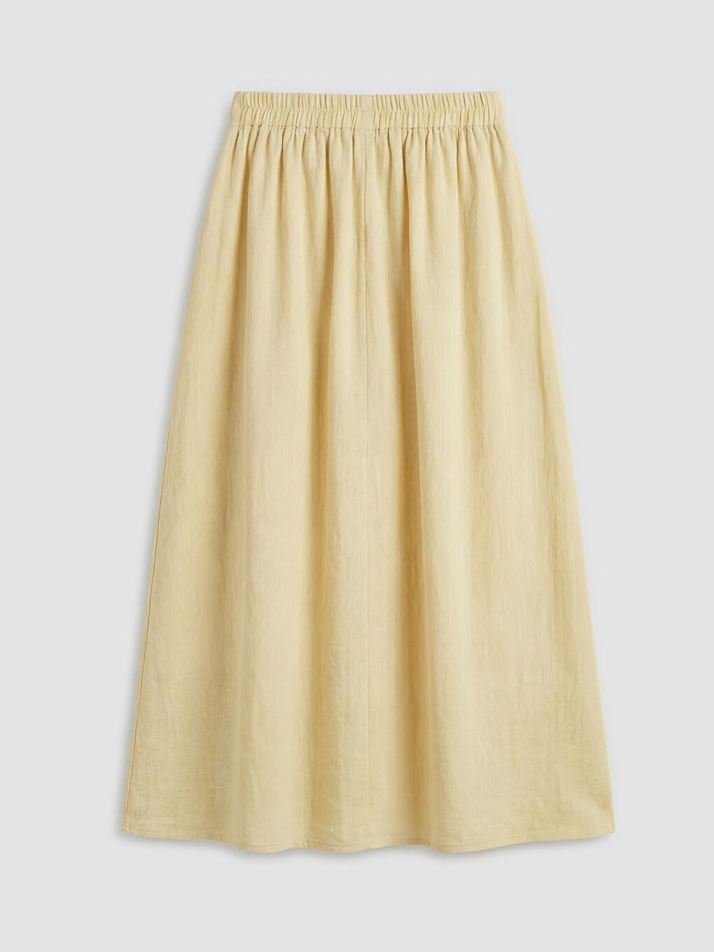 Sarı Beli Lastikli Kloş Etek-1