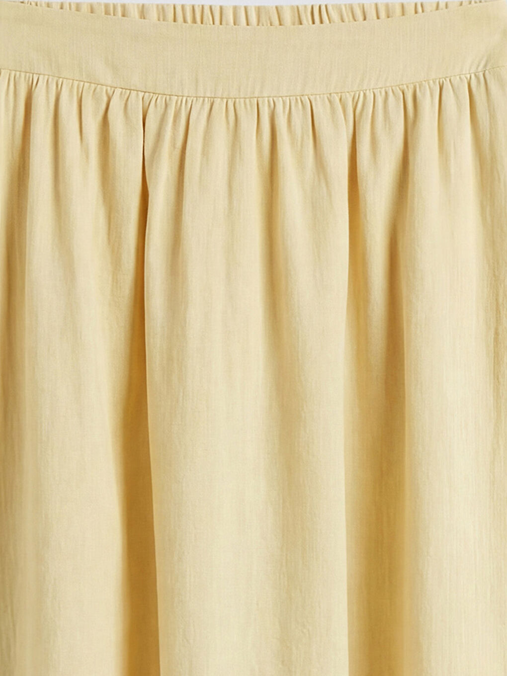 Sarı Beli Lastikli Kloş Etek-2