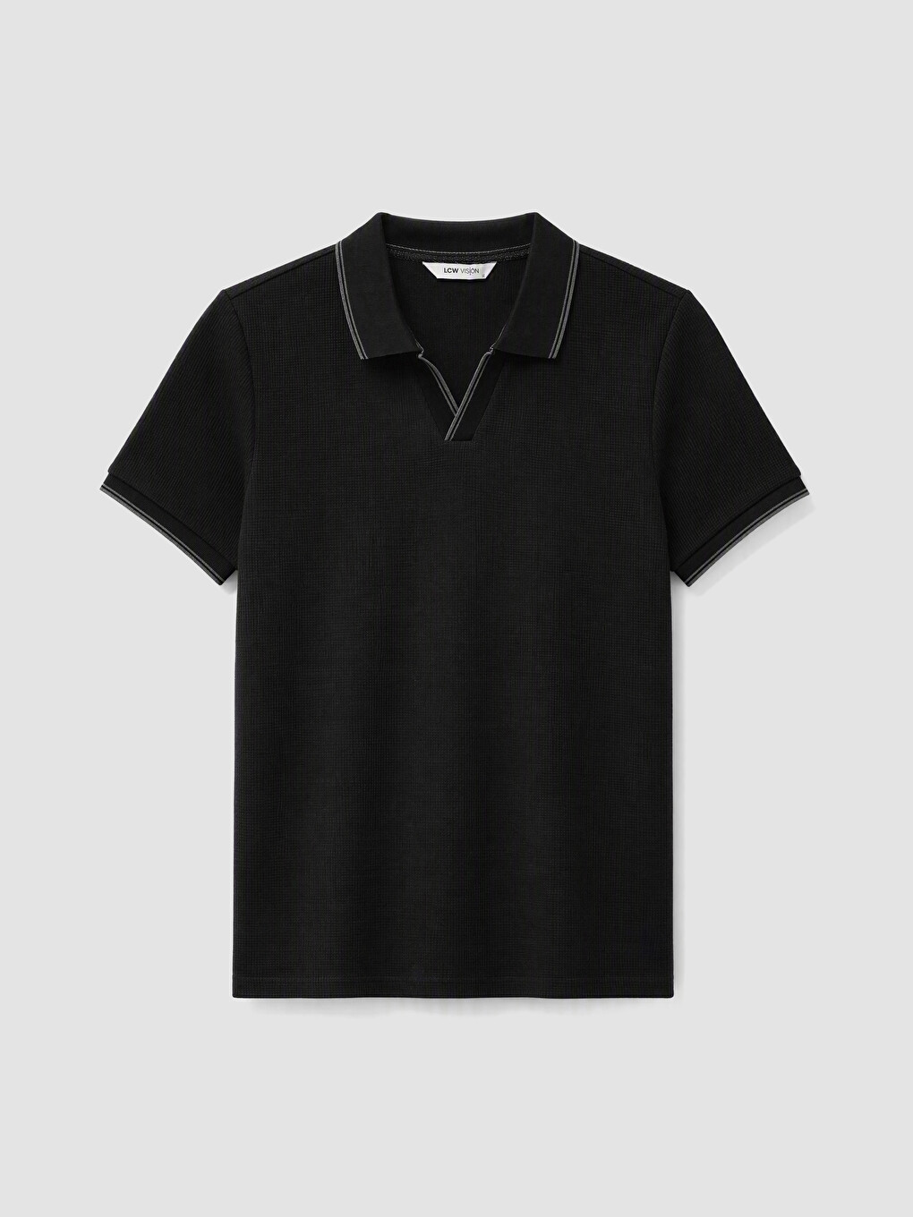 Polo Collar Waffle Men's T-shirt