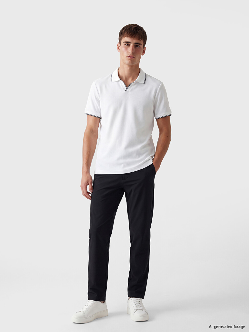 Polo Collar Men's T-shirt-1