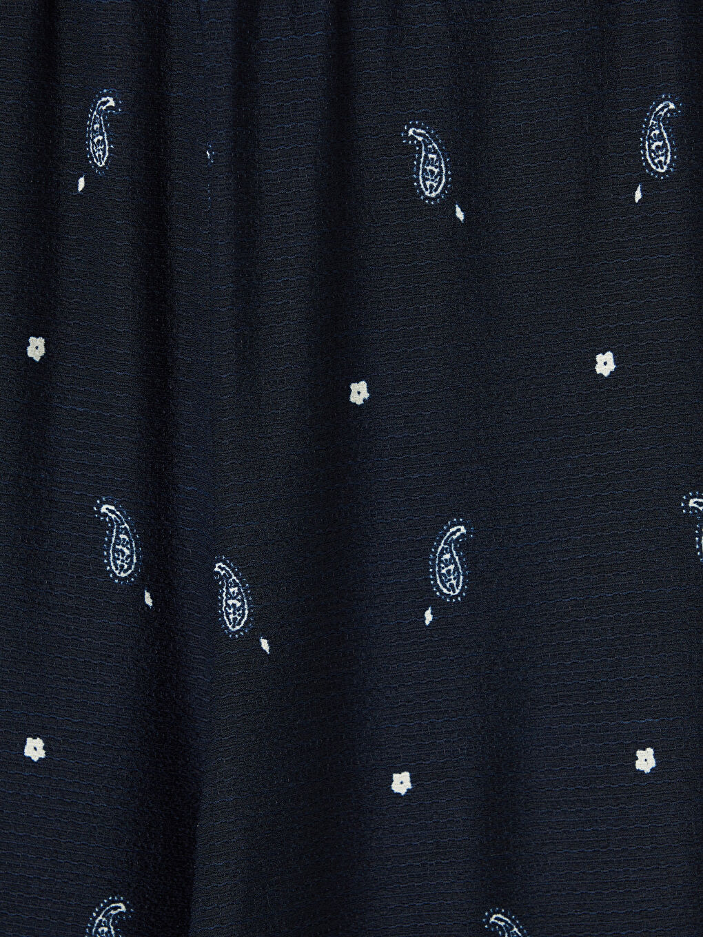 Lacivert Beli Lastikli Desenli Kadın Pantolon-2