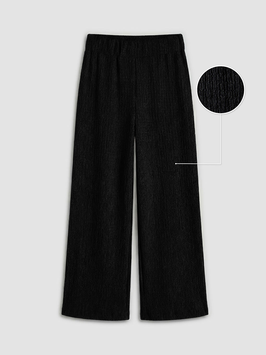 Siyah Beli Lastikli Kadın Pantolon