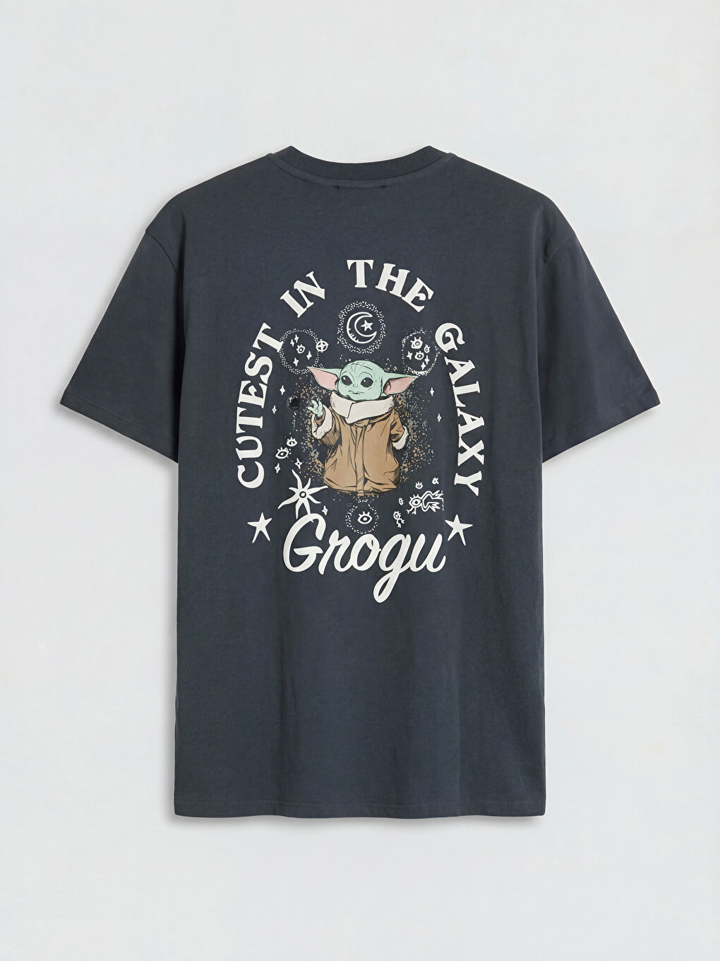 Antrasit The Mandalorian Baskılı Kadın Tişört-1