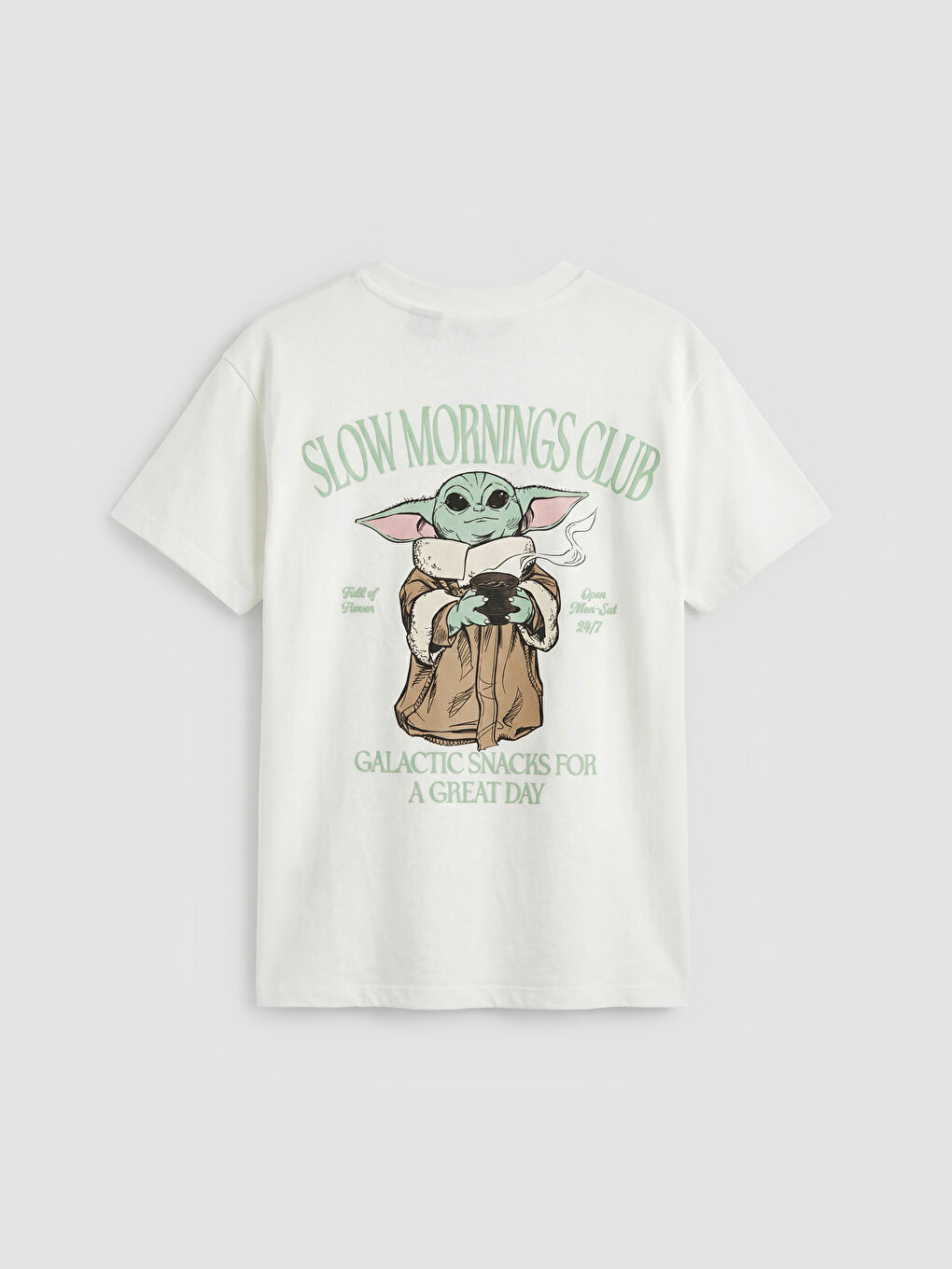 Ekru The Mandalorian Baskılı Kadın Tişört-1