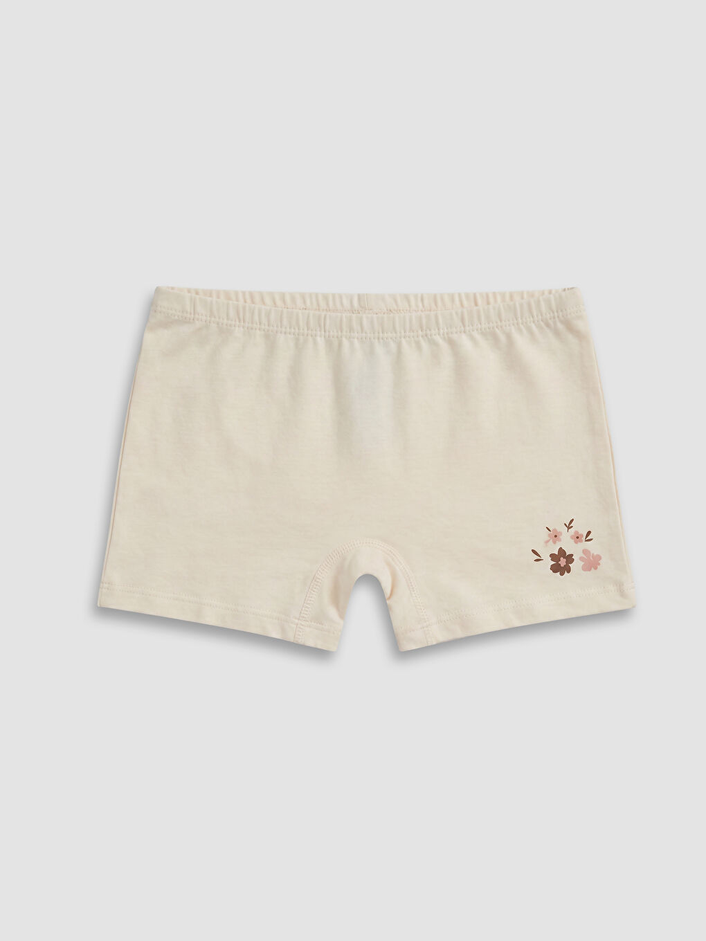 Ekru Baskılı Kız Çocuk Boxer 3'lü-3