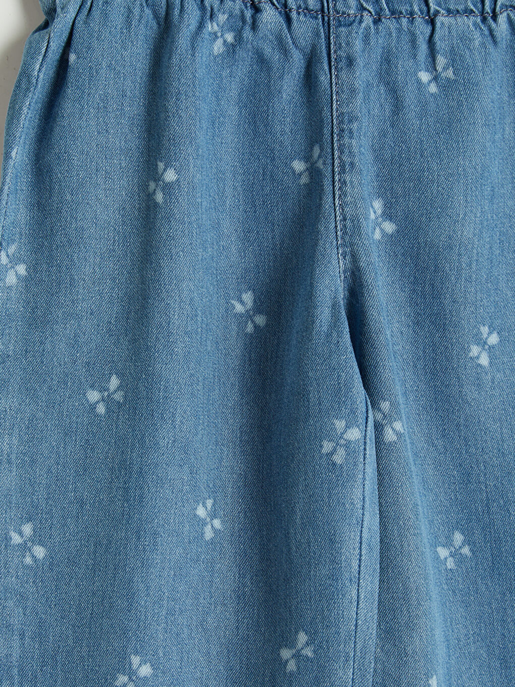 Mavi Kız Bebek Denim Bol Paça Pantolon-2