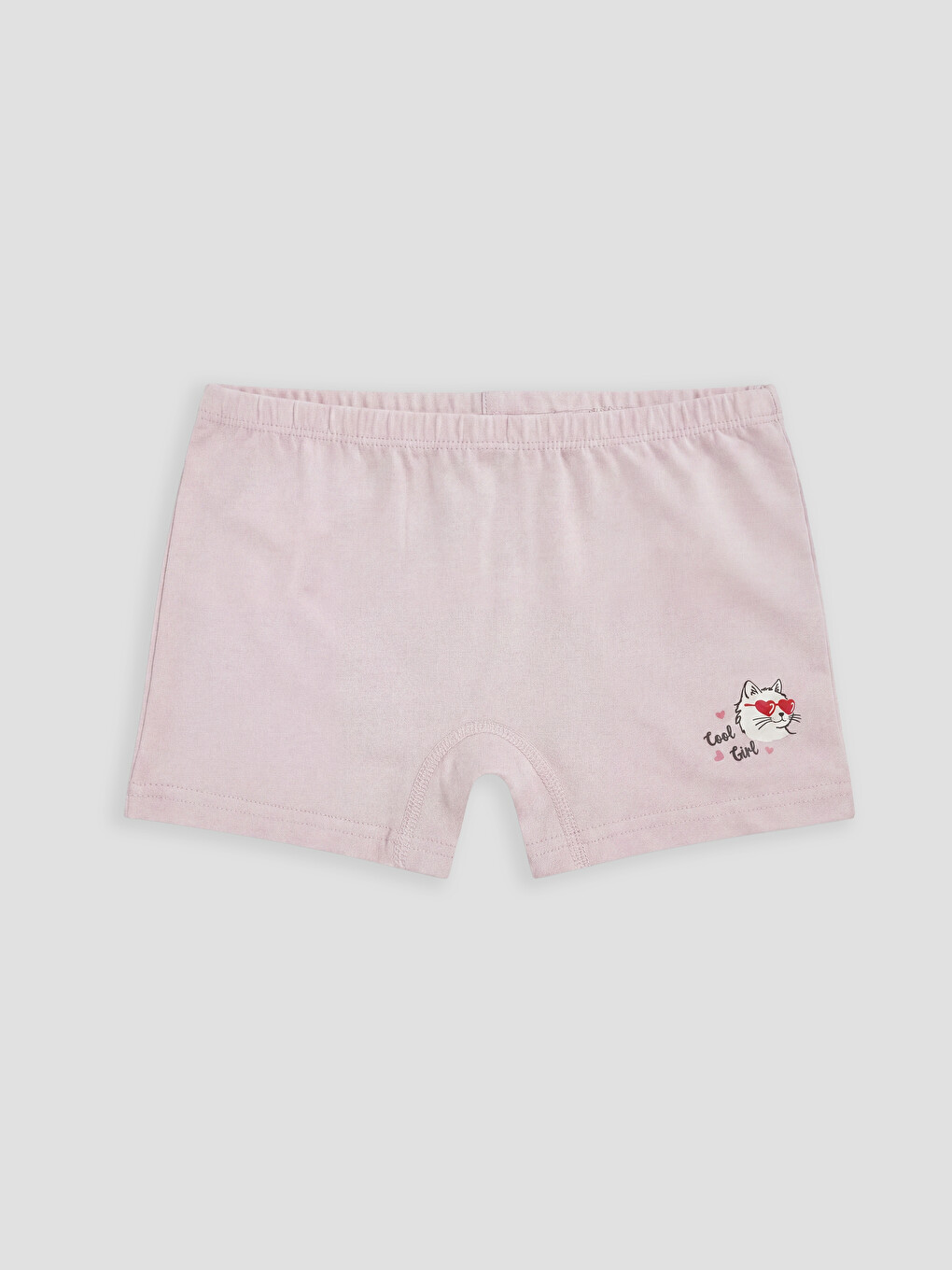 Pembe Baskılı Kız Çocuk Boxer 3'lü-1