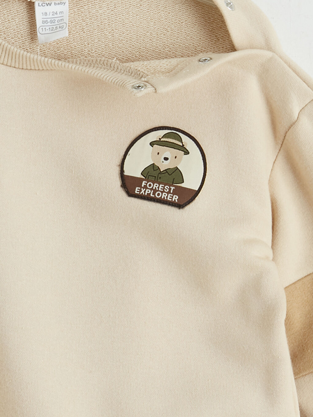 Bej Nakışlı Erkek Bebek Eşofman Takımı-5