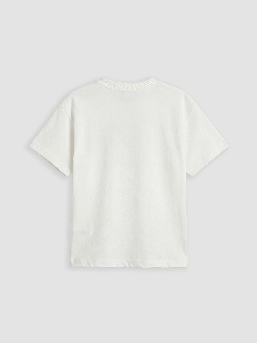 Ekru Bisiklet Yaka Baskılı Erkek Çocuk Tişört-1