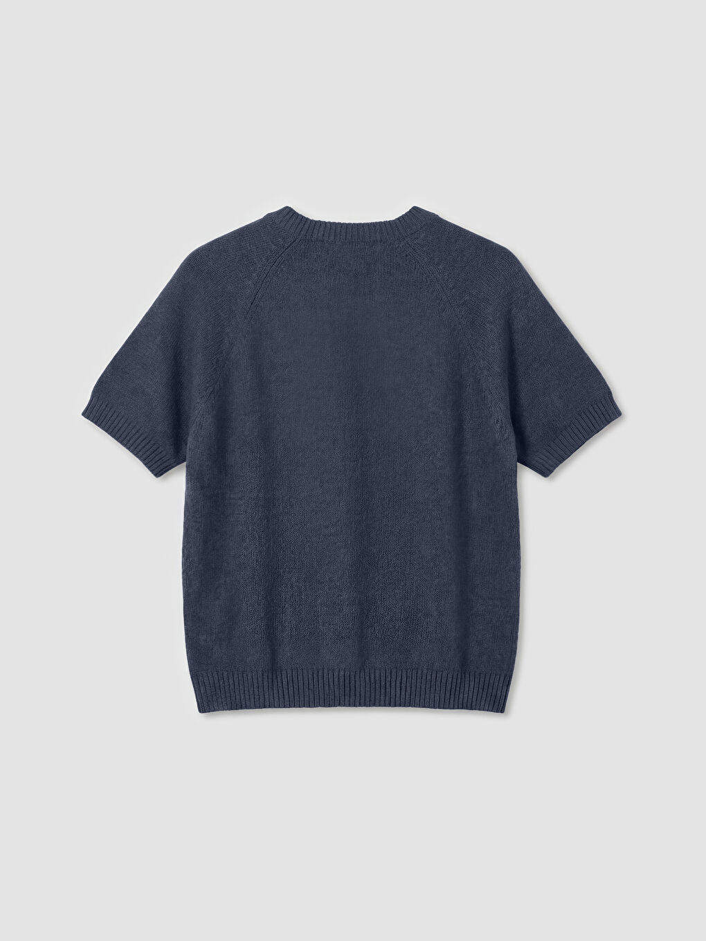 İndigo Bisiklet Yaka Kısa Kollu Kadın Triko Kazak-1