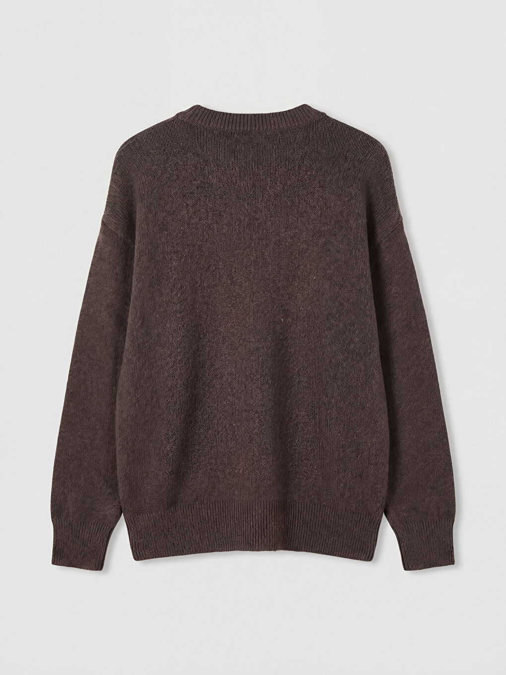 Kahverengi Bisiklet Yaka Kadın Triko Kazak-1