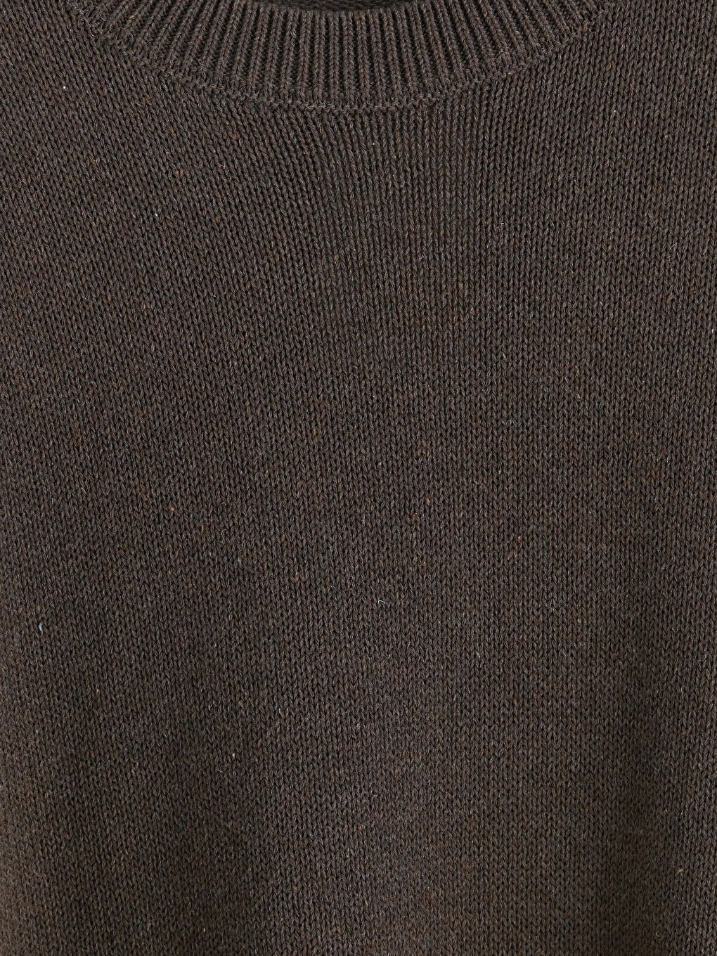 Kahverengi Bisiklet Yaka Kadın Triko Kazak-2