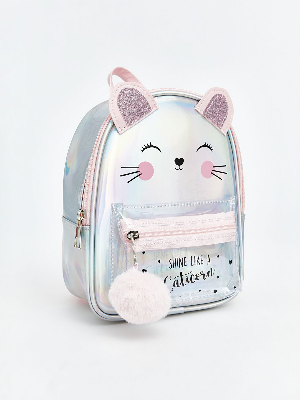 Gri Hayvan Figürlü Kız Çocuk Sırt Çantası-1