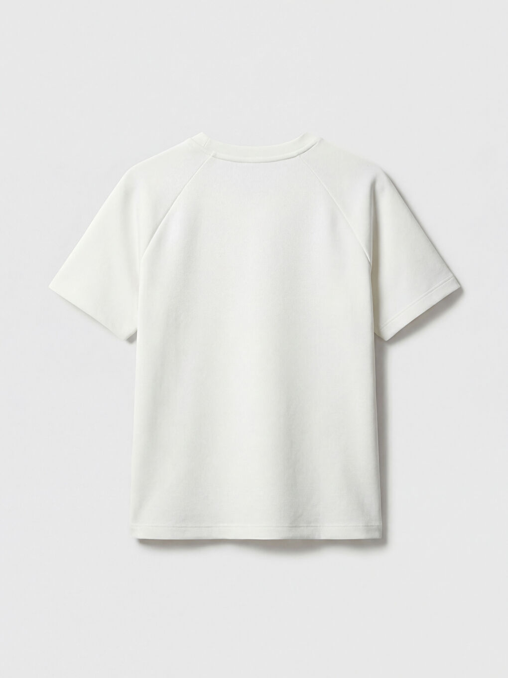 Ekru Bisiklet Yaka Baskılı Erkek Çocuk Tişört-1