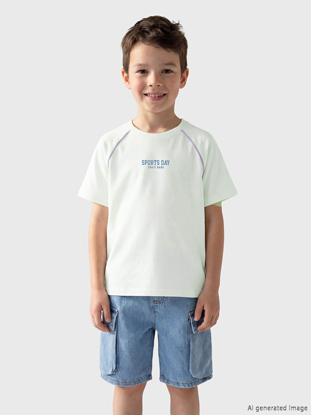 T-shirt à col rond imprimé garçon-1