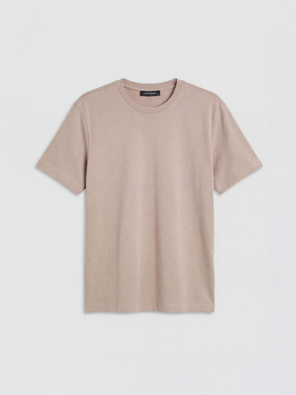 Pembe Relaxed Fit  Bisiklet Yaka Erkek Tişört-4