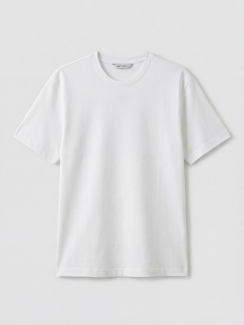 Ekru Bisiklet Yaka Erkek Tişört