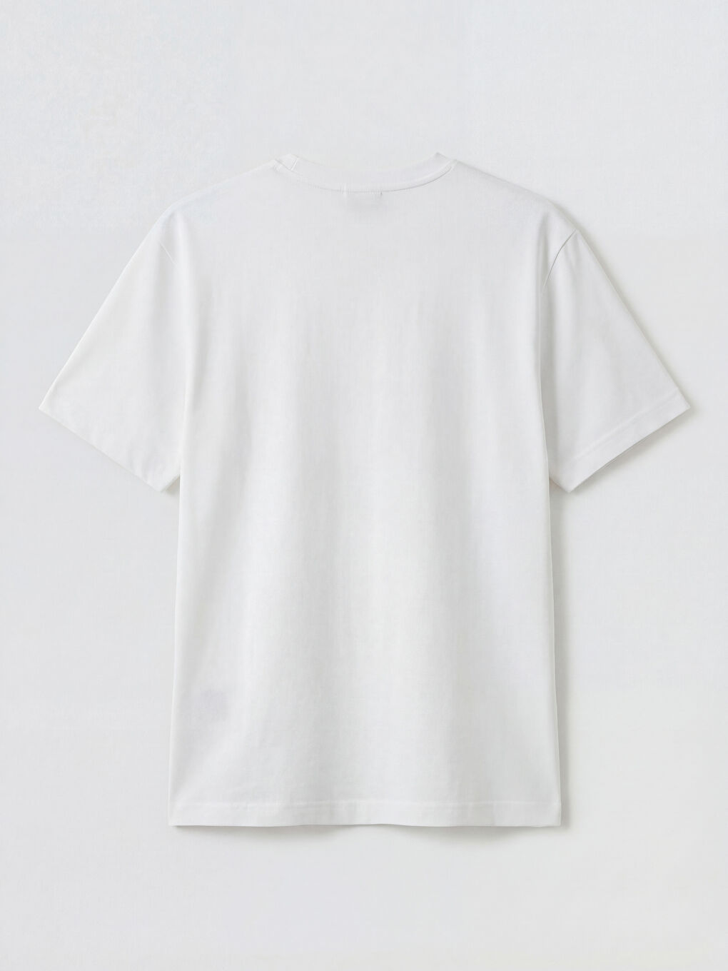 Ekru Bisiklet Yaka Erkek Tişört-1