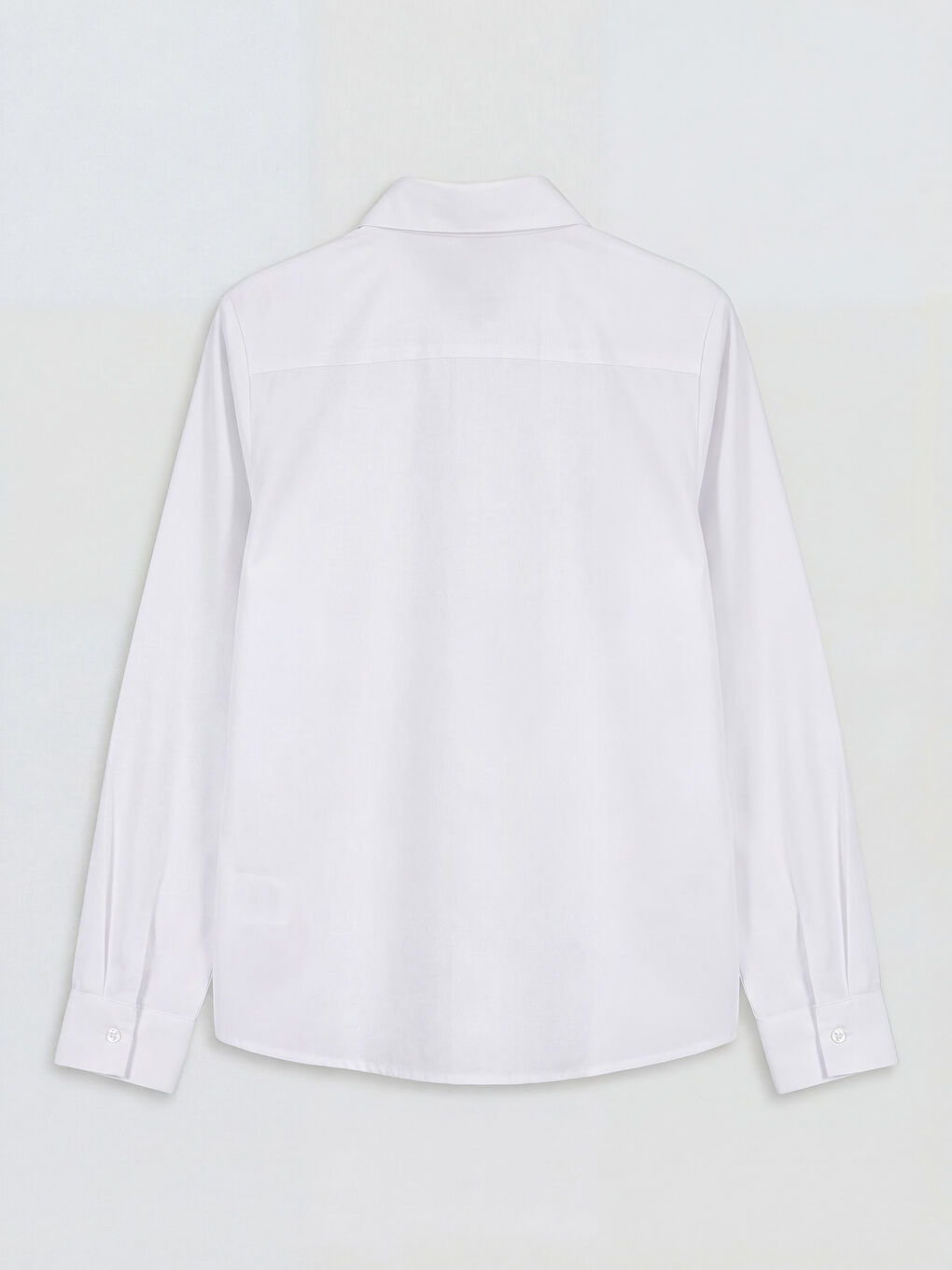 Beyaz Kız Çocuk Fiyonk Detaylı Triko Süveter ve Gömlek-4