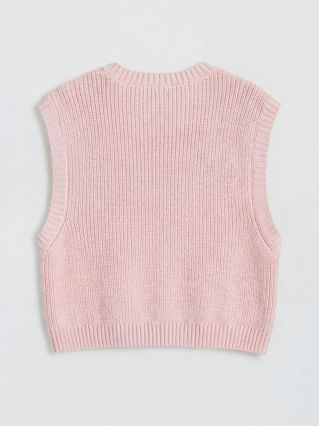 Beyaz Kız Çocuk Fiyonk Detaylı Triko Süveter ve Gömlek-2