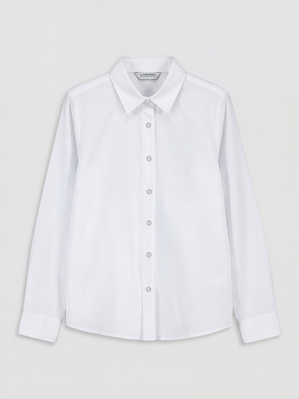 Beyaz Kız Çocuk Fiyonk Detaylı Triko Süveter ve Gömlek-3