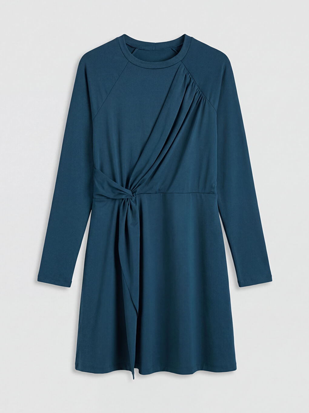 Petrol Bisiklet Yaka Kadın Tesettür Mayo Takımı-5