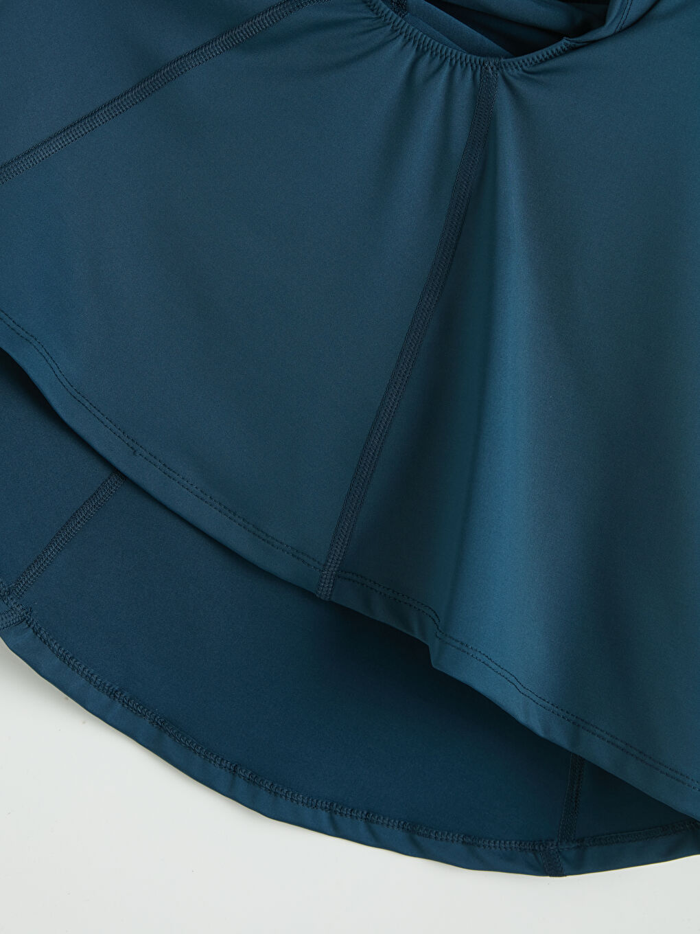 Petrol Bisiklet Yaka Kadın Tesettür Mayo Takımı-8