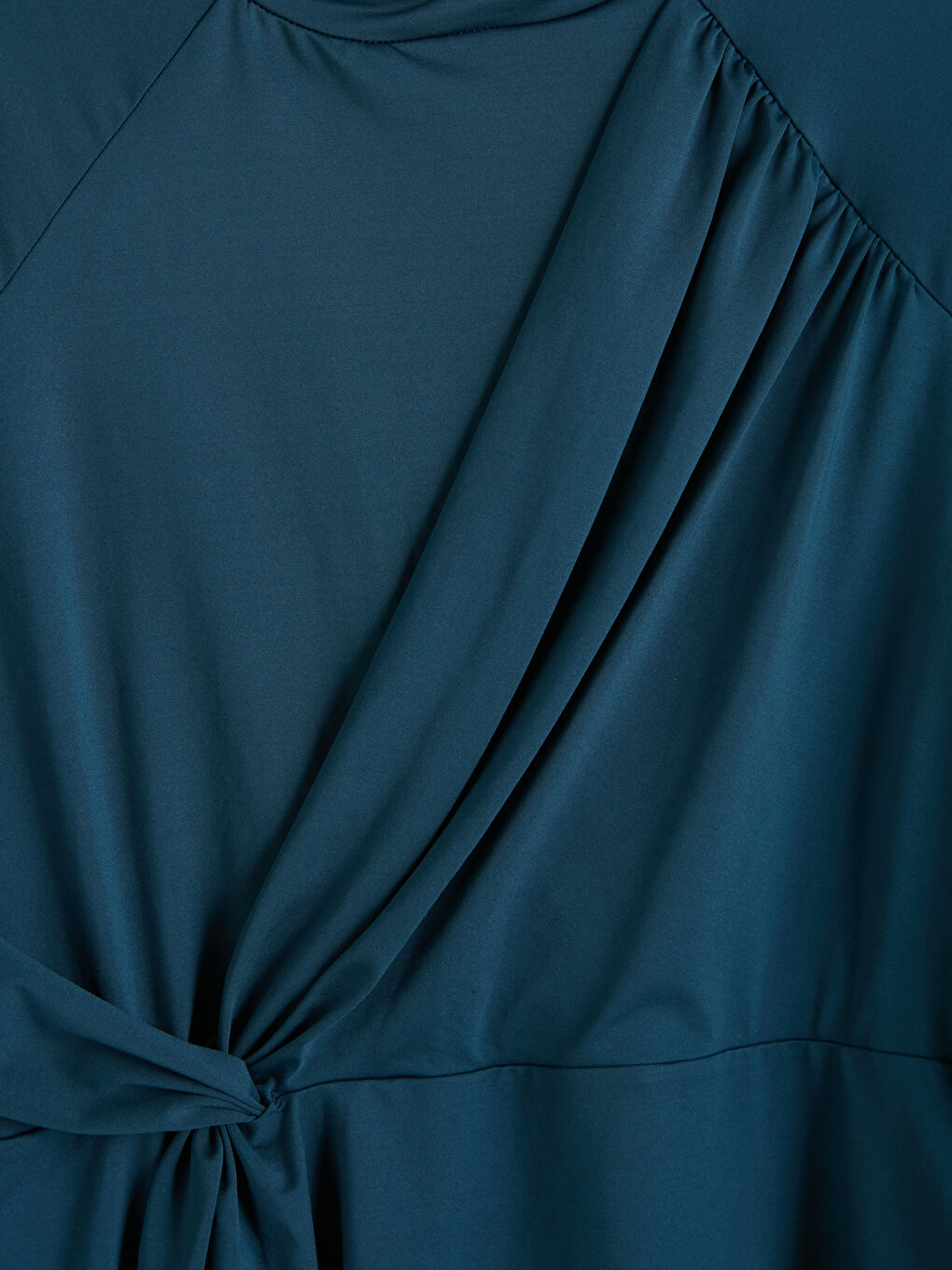 Petrol Bisiklet Yaka Kadın Tesettür Mayo Takımı-10