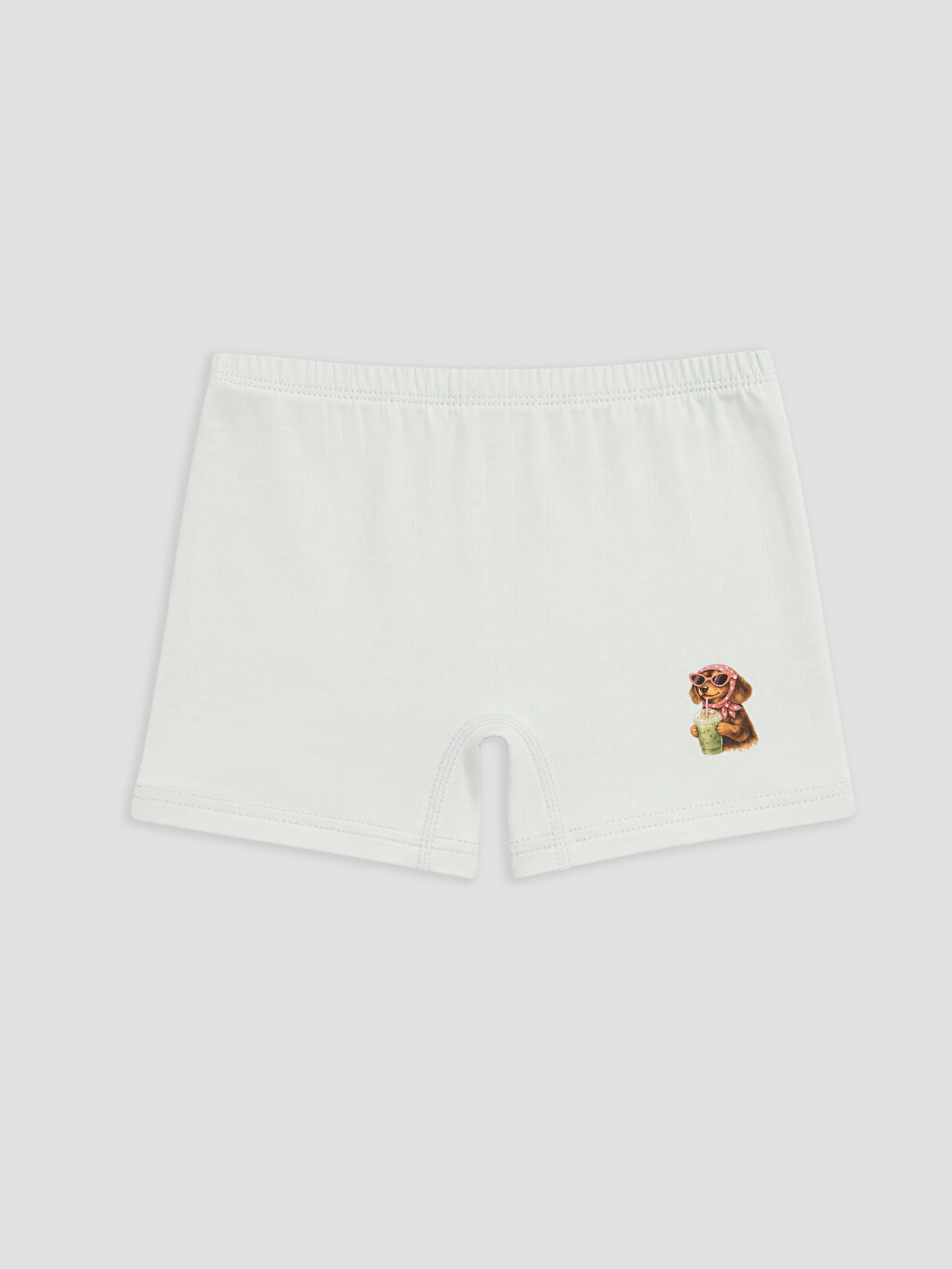 Mavi Baskılı Kız Çocuk Boxer 5'li-4