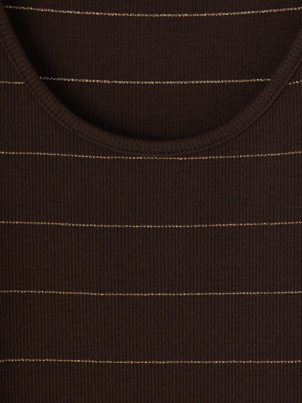 Kahverengi U Yaka Çizgili Kadın Atlet-2