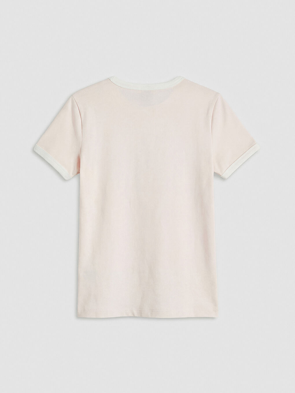 Pembe Bisiklet Yaka Baskılı Kız Çocuk Tişört-1