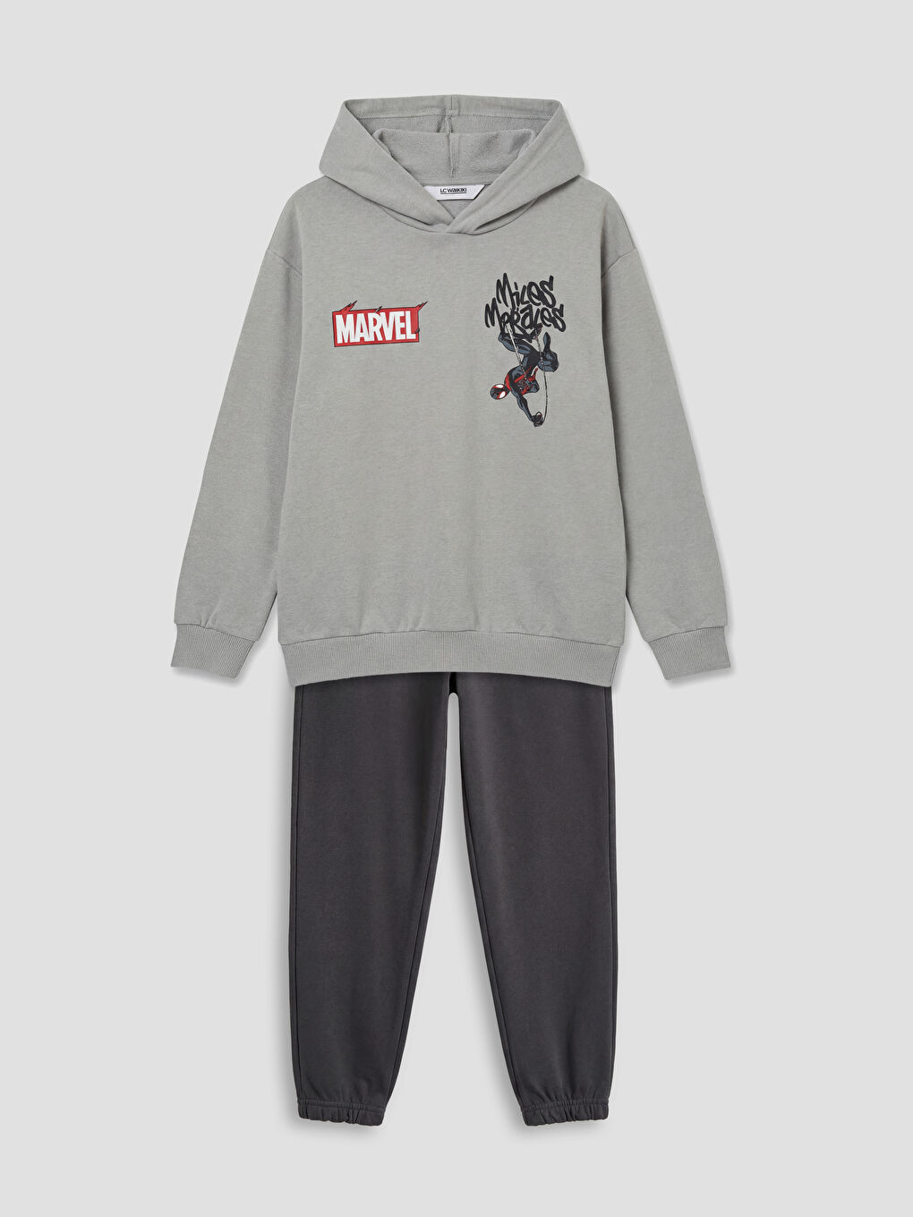 Gri Spider-Man Baskılı Erkek Çocuk Eşofman Takımı