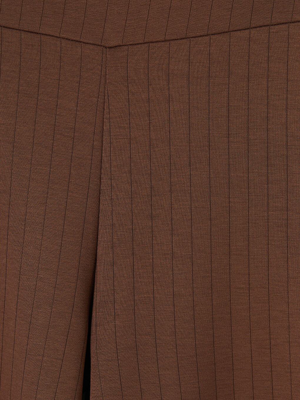 Kahverengi Beli Lastikli Soft Touch Kadın Pantolon-2