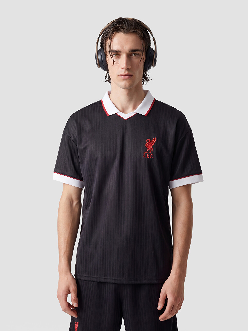 Polo Collar Liverpool Embroidered Men's Sports T-Shirt