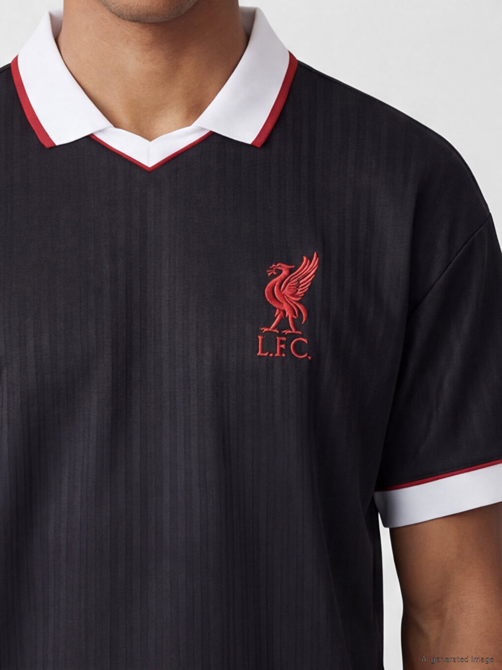 Polo Collar Liverpool Embroidered Men's Sports T-Shirt-2