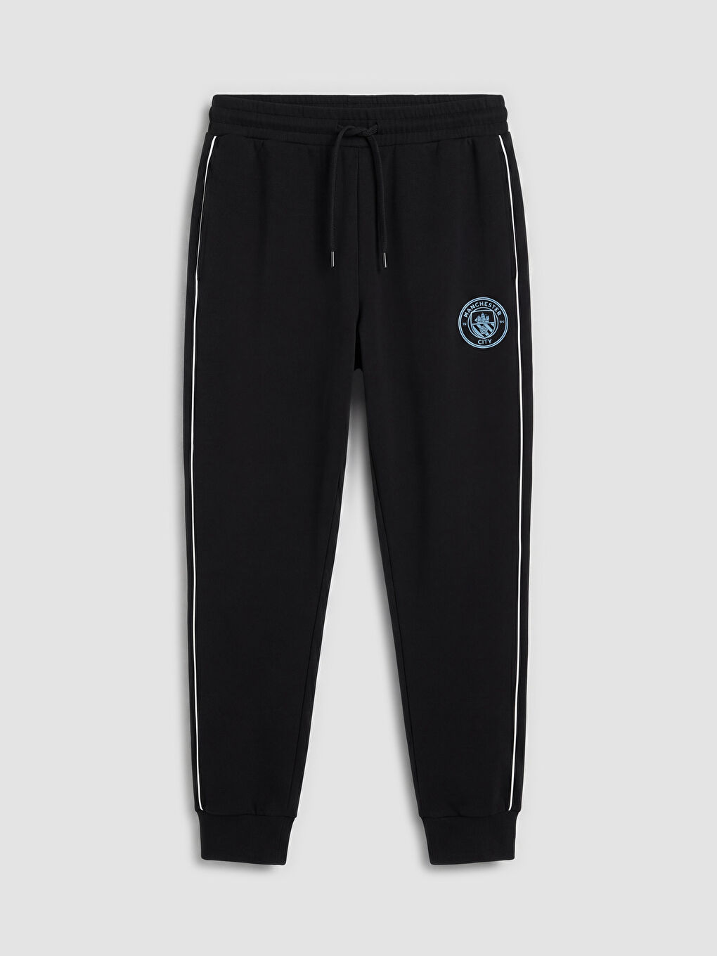 Siyah Slim Fit Manchester City Baskılı Erkek Jogger Eşofman Altı