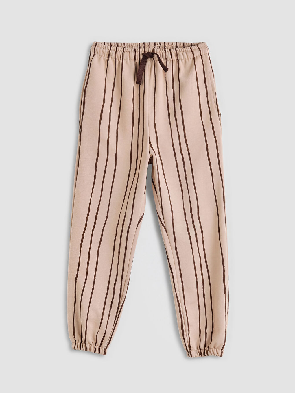 Kahverengi Çizgili Erkek Çocuk Jogger Eşofman Altı
