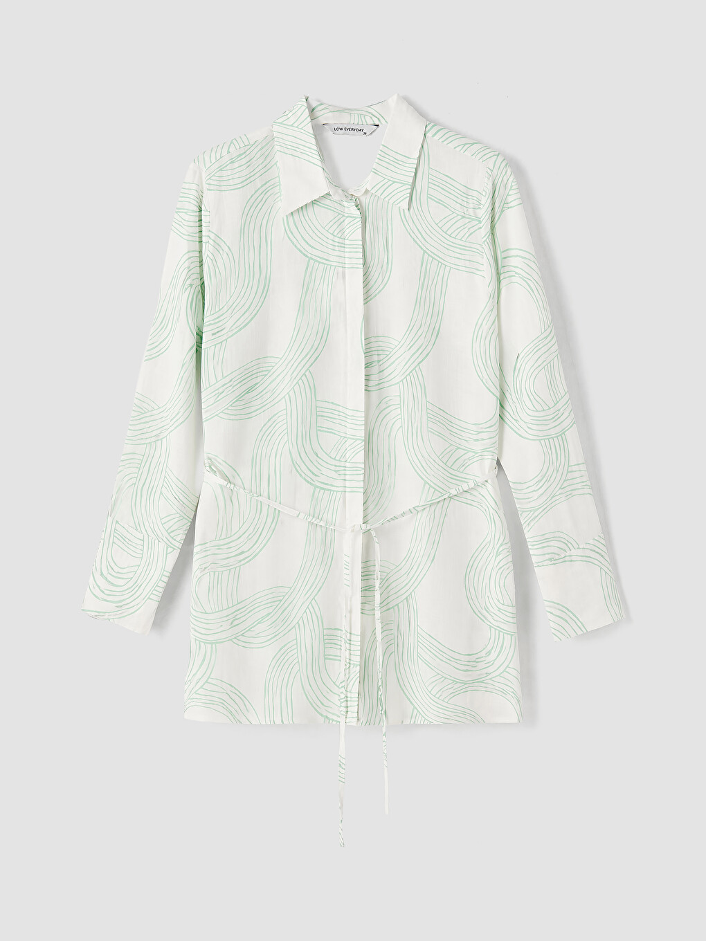Patterned Poplin Women's Shirt Tunic-4