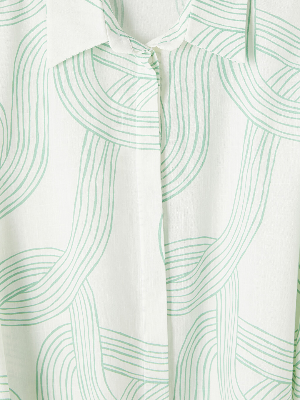 Patterned Poplin Women's Shirt Tunic-5