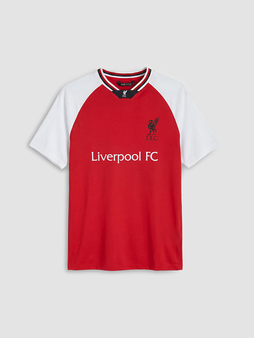 V Neck Liverpool Printed Men's Sports T-Shirt-1