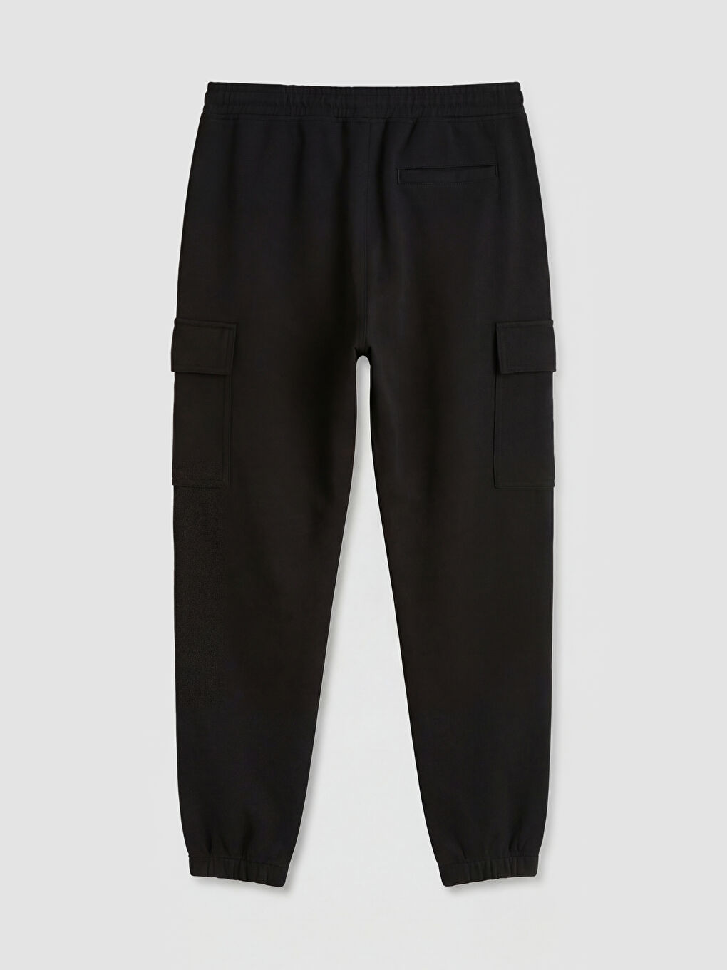 Siyah Standart Kalıp Erkek Kargo Pantolon-5