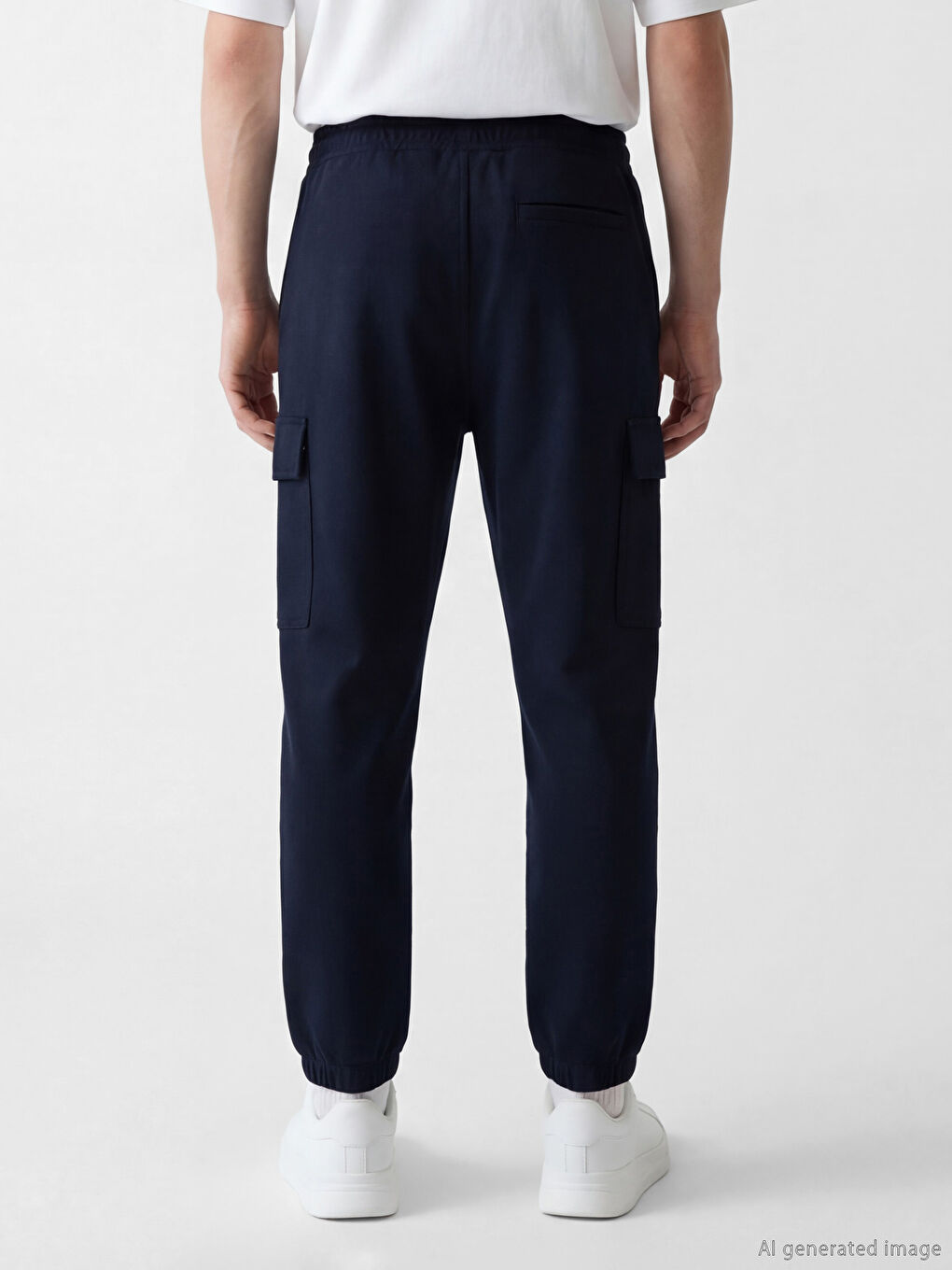 Lacivert Standart Kalıp Erkek Kargo Pantolon-3