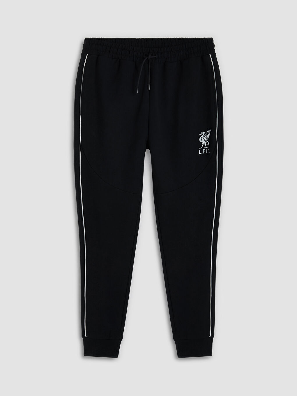 Siyah Slim Fit Liverpool Baskılı Erkek Jogger Eşofman Altı