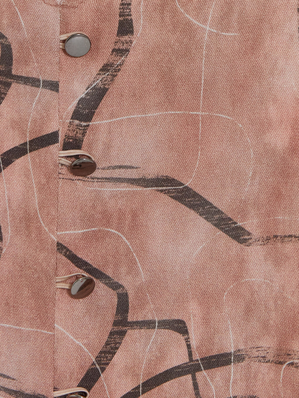 Pembe Desenli Kuşaklı Belmando Elbise-3