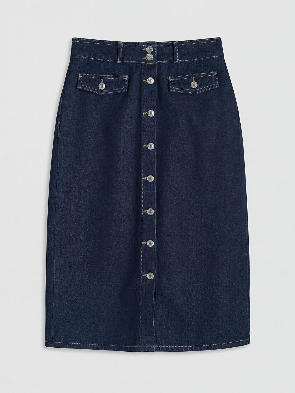 İndigo Regular Fit A Kesim Jean Etek