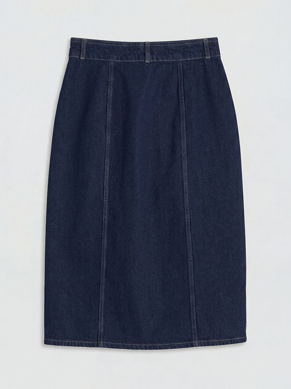 İndigo Regular Fit A Kesim Jean Etek-1