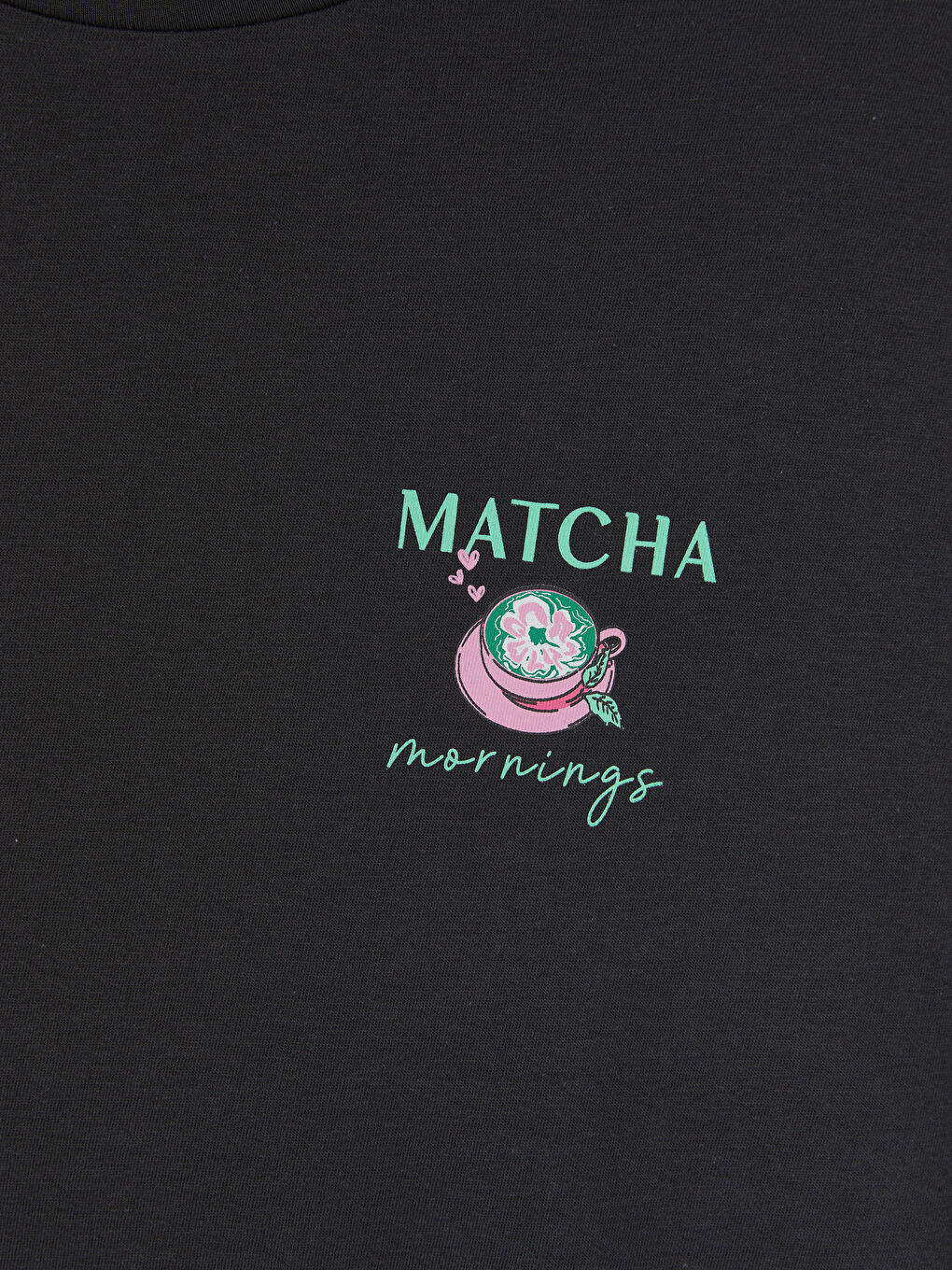 Antrasit Bisiklet Yaka Baskılı Kadın Gecelik-2