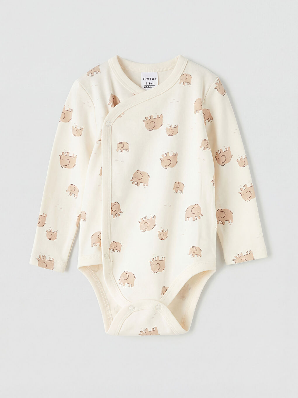 Ekru Erkek Bebek Çıtçıtlı Body 2'li-3