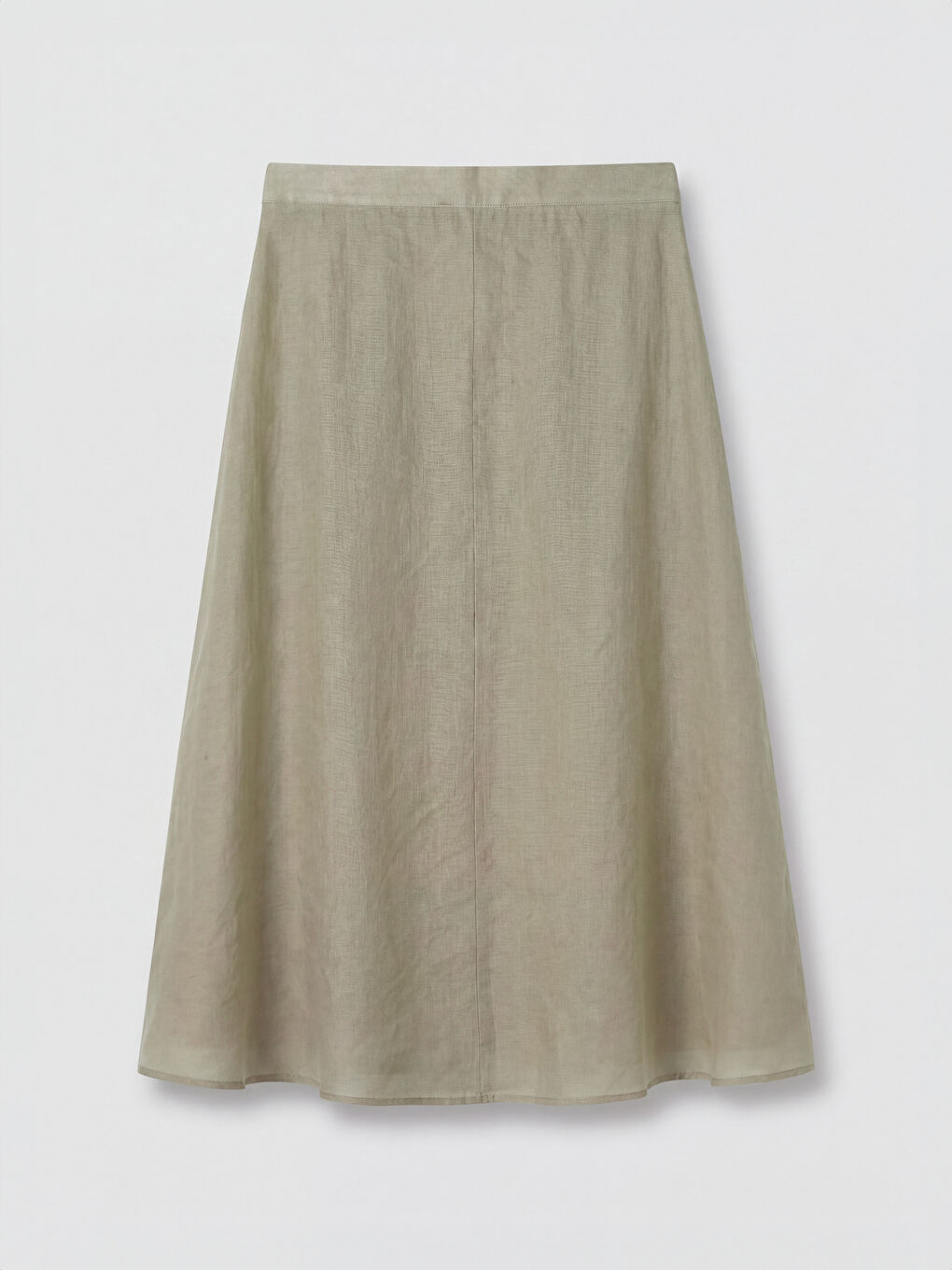 Yeşil Yüksek Bel A Kesim Kloş Etek-1